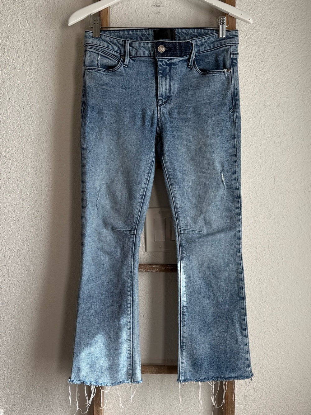 R+A The Kiki Kick Flare Raw Edge Denim Jeans sz: 28